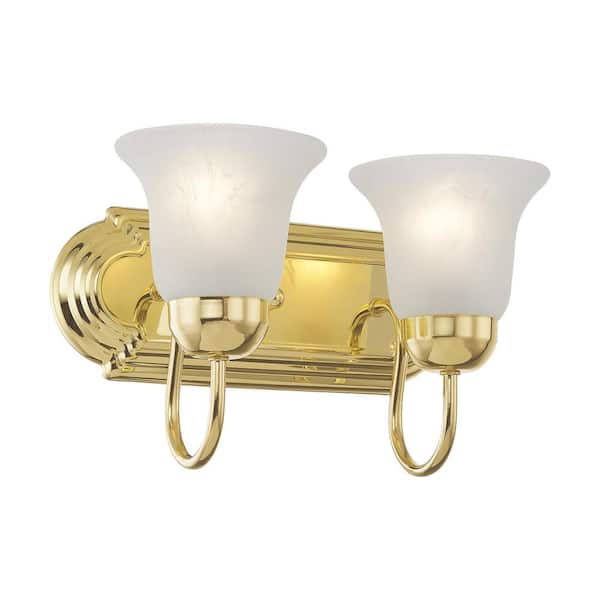 Riviera 2 Light Polished Brass Bath Vanity Light