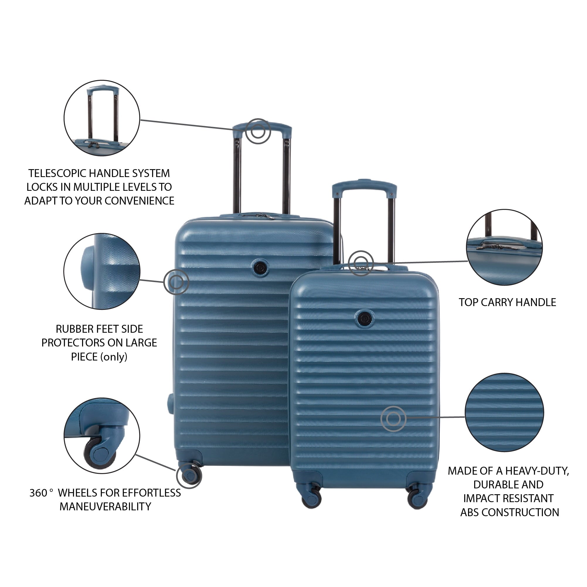 PROTEGE 2PC Hardside Luggage Set, 20