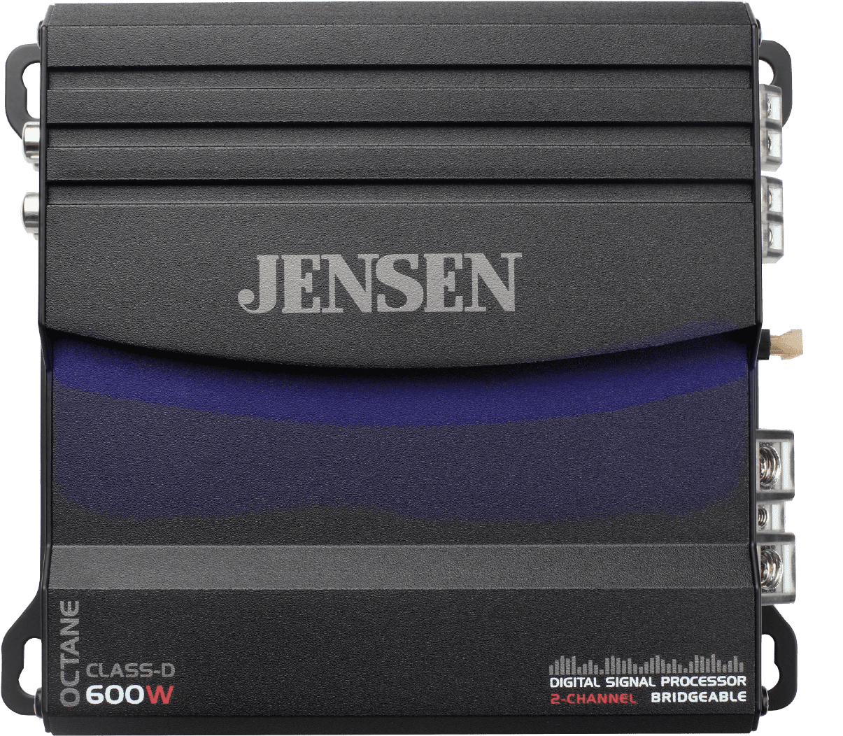 JENSEN XDA92RB Class D 2 Channel Bridgeable Amplifier with 80 Watts x 2 RMS, 600 Watts