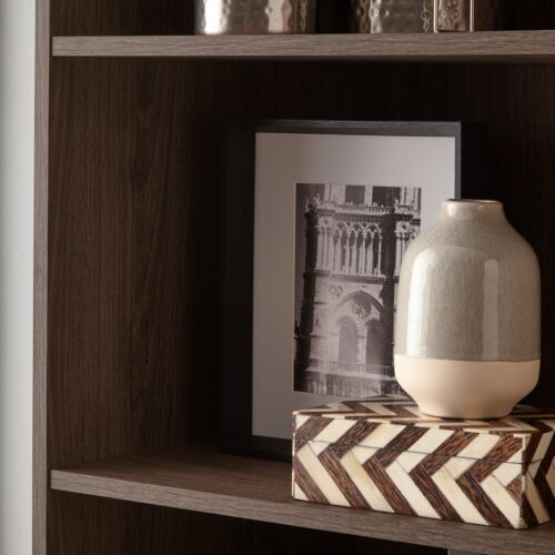 Mainstays 5 Shelf Adjustable Shelf Bookcase, Oak