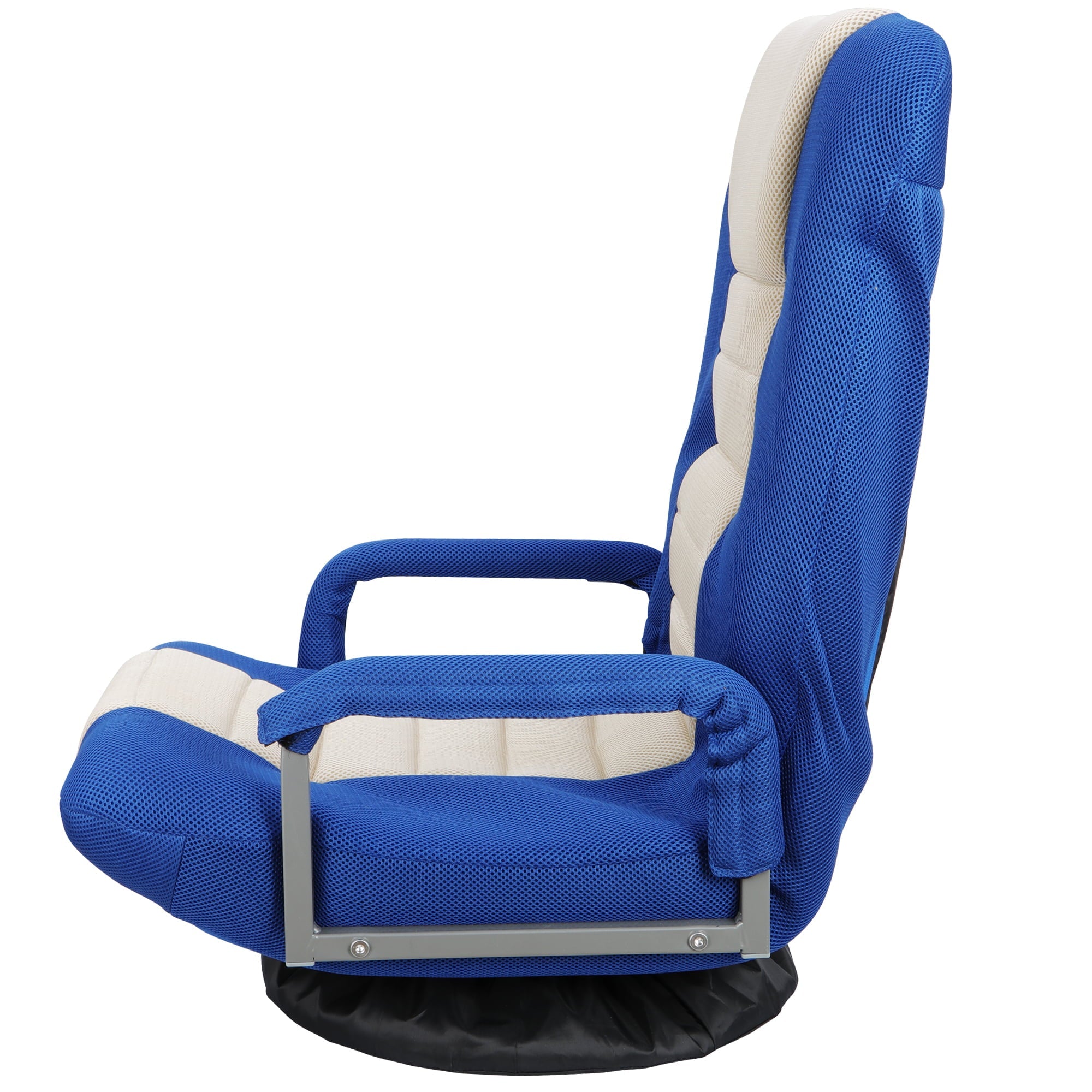 ZenStyle Adjustable & Has Arms Swivel Gaming Chair, Blue and Beige