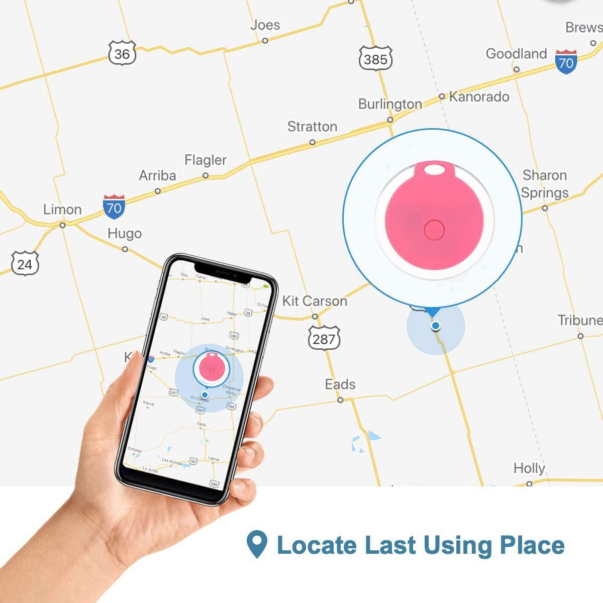 Bluetooth Tracker, 4 PACK Wireless Smart Activity Finder Anti-lost Pet Wallet Phone Key Locator Luggage Reminder GPS Finder Alarm