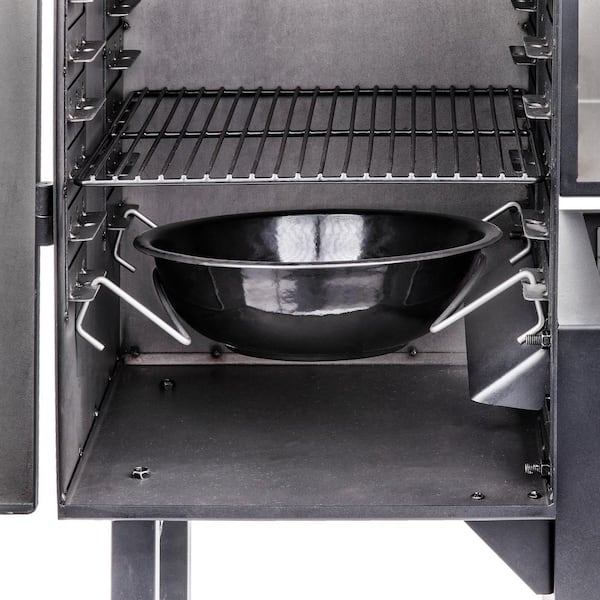 Bandera Vertical Offset Smoker and Charcoal Grill Combo in Black with 992 sq. in. Cooking Space