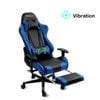 Massage Gaming Chair Racing Office Chair Computer Game Chair Swivel Ergonomic Executive Chair PU Leather with Adjustable Headrest and Lumbar Support and Retractable Footrest, 300lbs Load