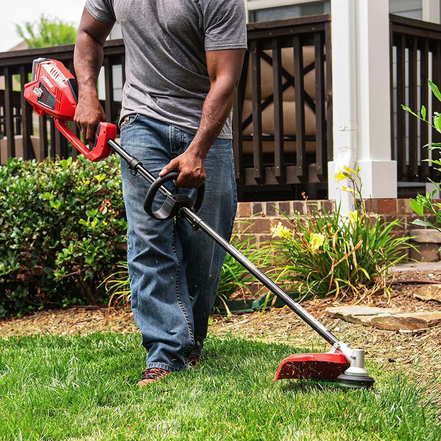 POWERWORKS 40V 16 inch Cordless String Trimmer, weed trimmer, 2.0 Ah Battery and Charger Included