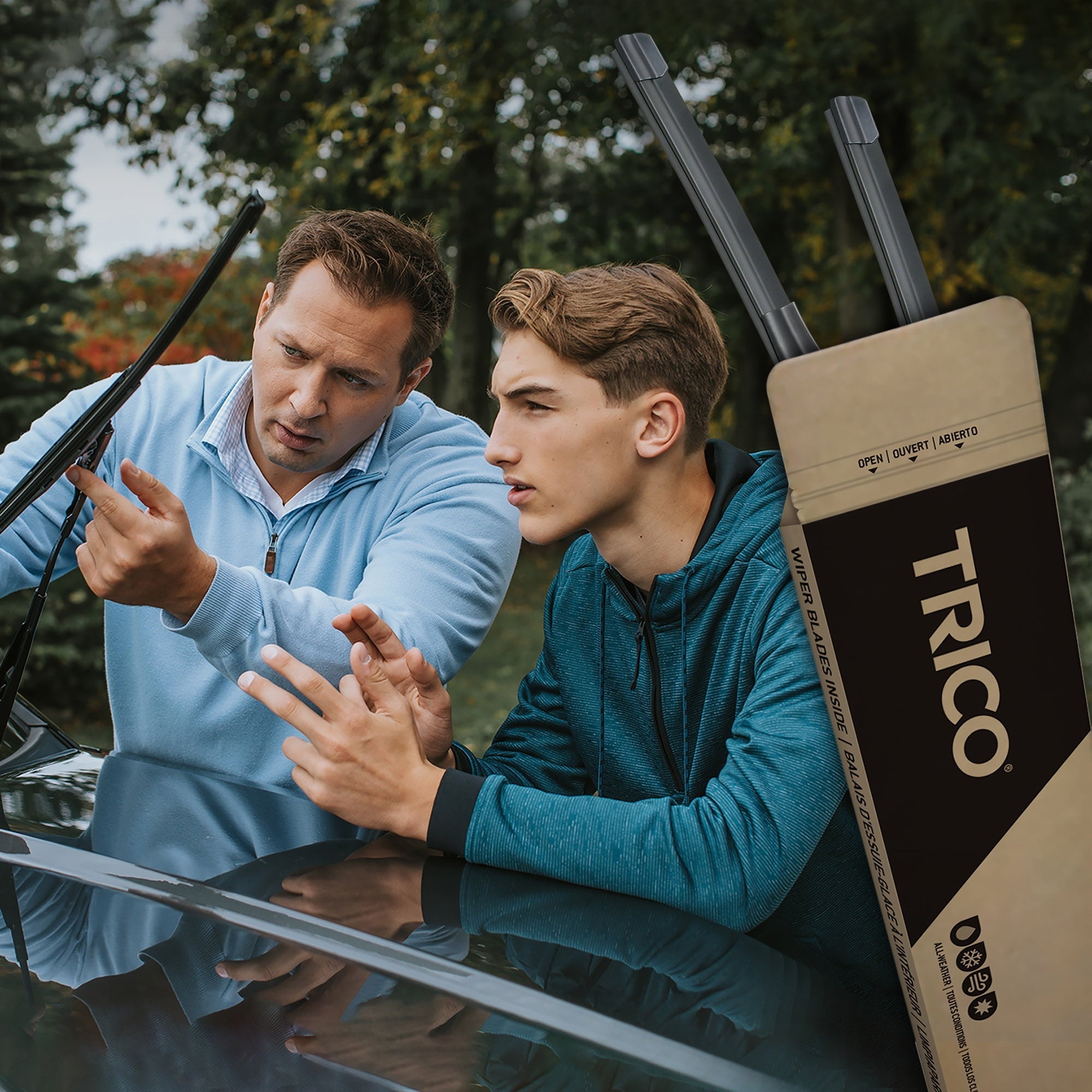 TRICO Gold 2 Pack All Weather Automotive Replacement Wiper Blades 18 and 18 Inch (18-1818)