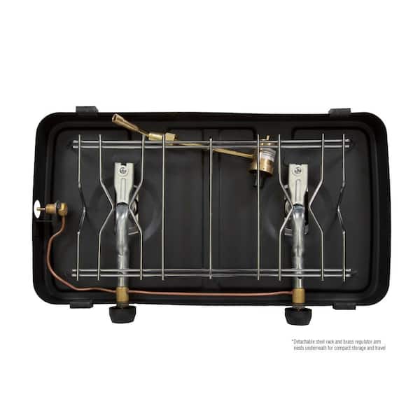 2-Burner Regulated Propane Camp Stove