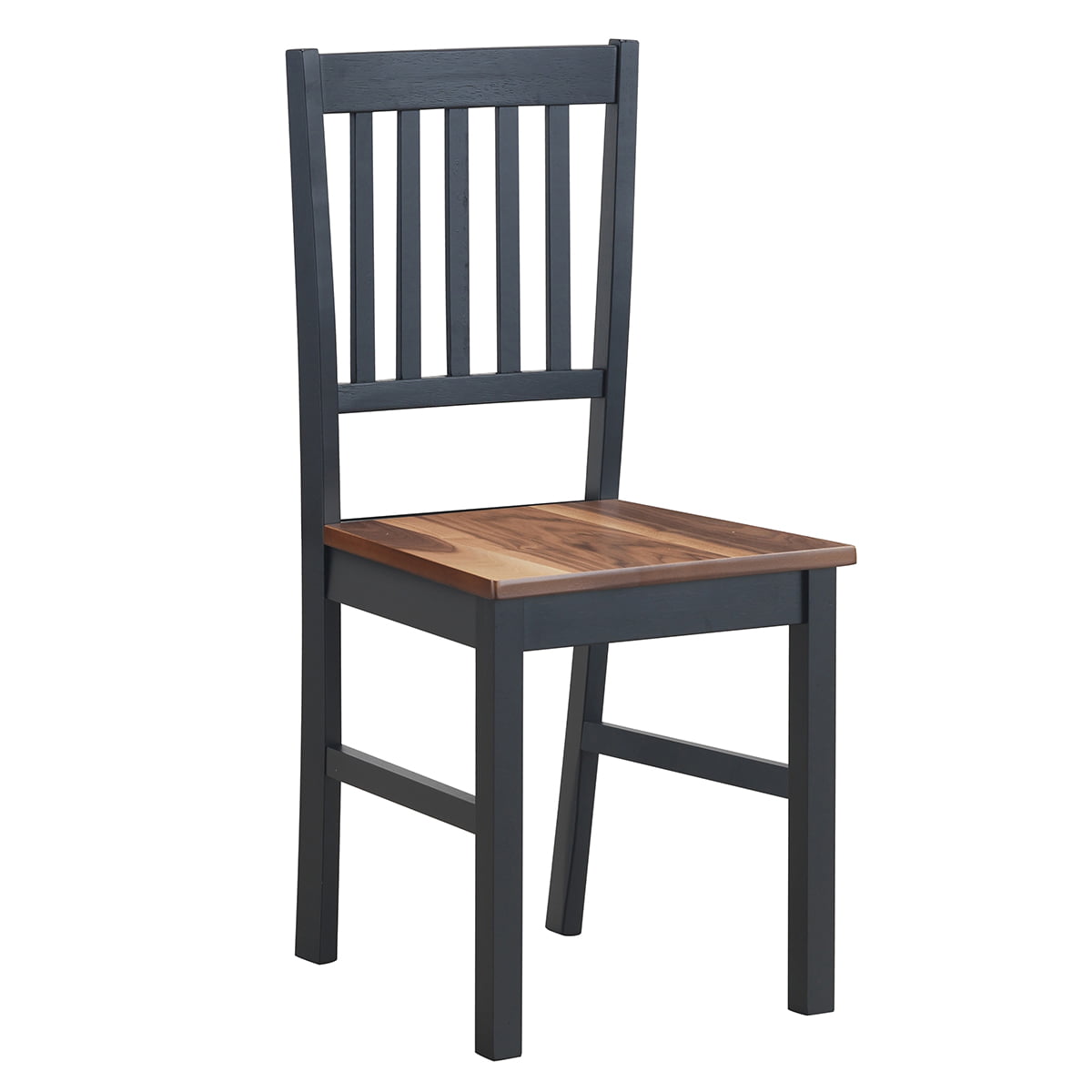 Set of 4 Dining Chair Kitchen Black Spindle Back Side Chair with Solid Wooden Legs