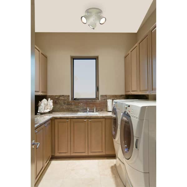 3-Light Off White Multi-Directional Flush Mount