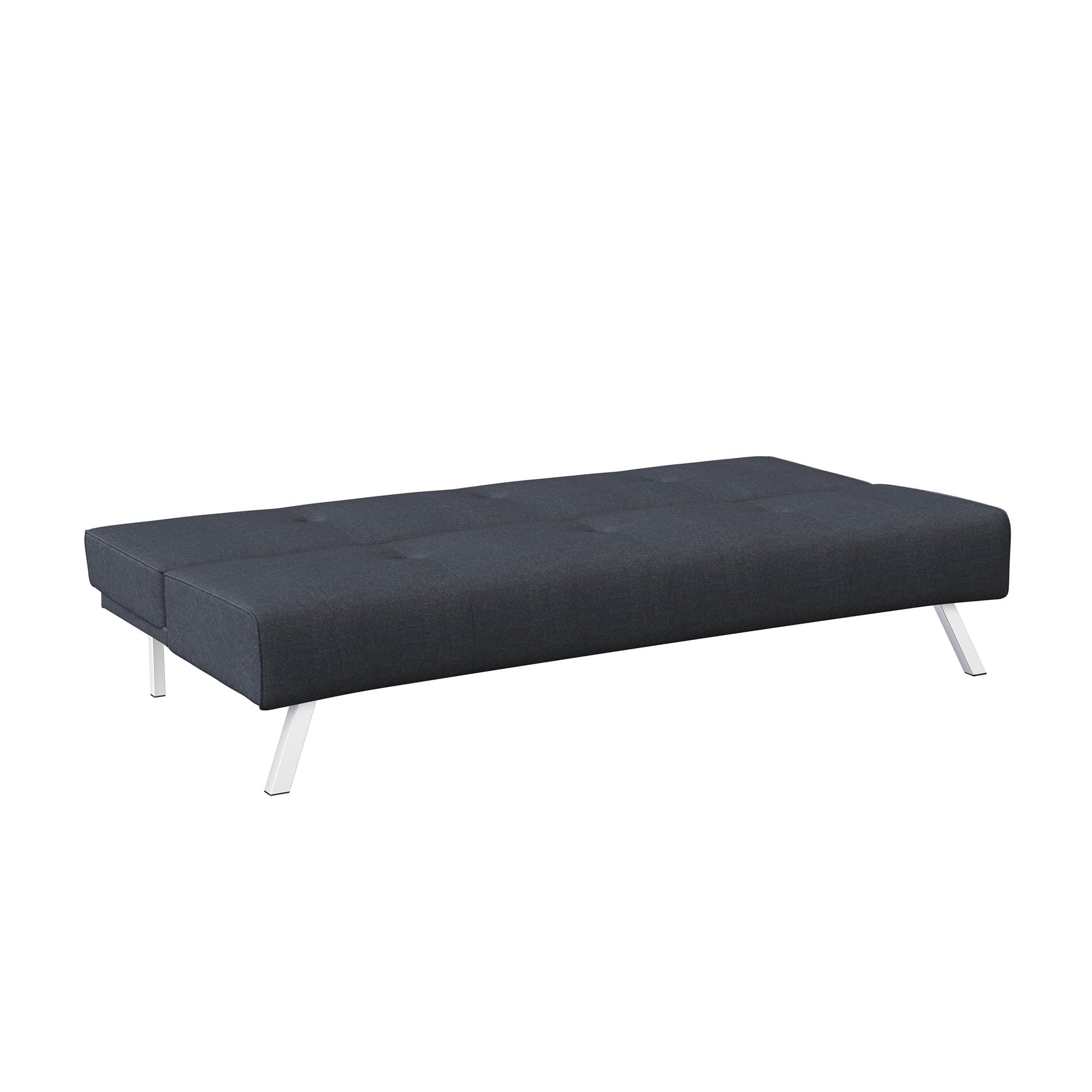 Serta Shirley Modern Tufted Futon, Charcoal Gray Fabric