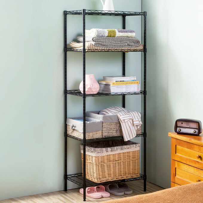SUGIFT 5 Tier Wire Shelf Unit, 21.7