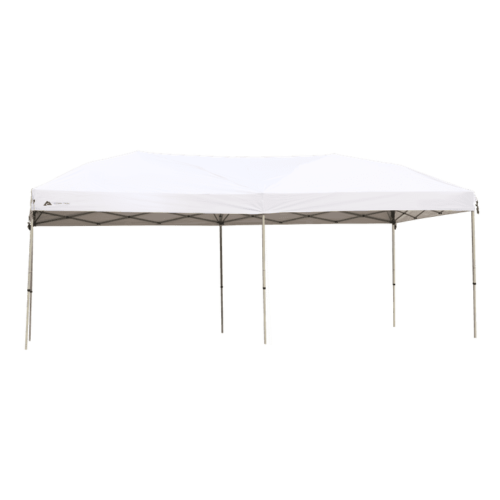 20' x 10' Straight Leg (200 Sq. ft Coverage), White, Easy Pop-up Canopy, 63 lbs