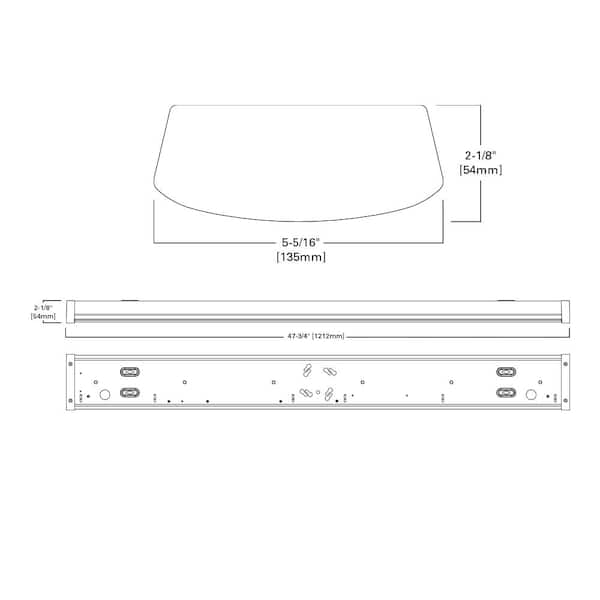 4 ft. 3800 Lumens Integrated LED Dimmable White Wraparound Light, 4000K