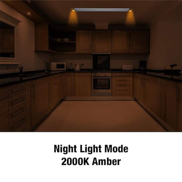 4 ft. 5250 Lumens Integrated LED Matte Gold Honeycomb End Caps Wraparound Light Adjustable CCT and Night Light (24-Pack)