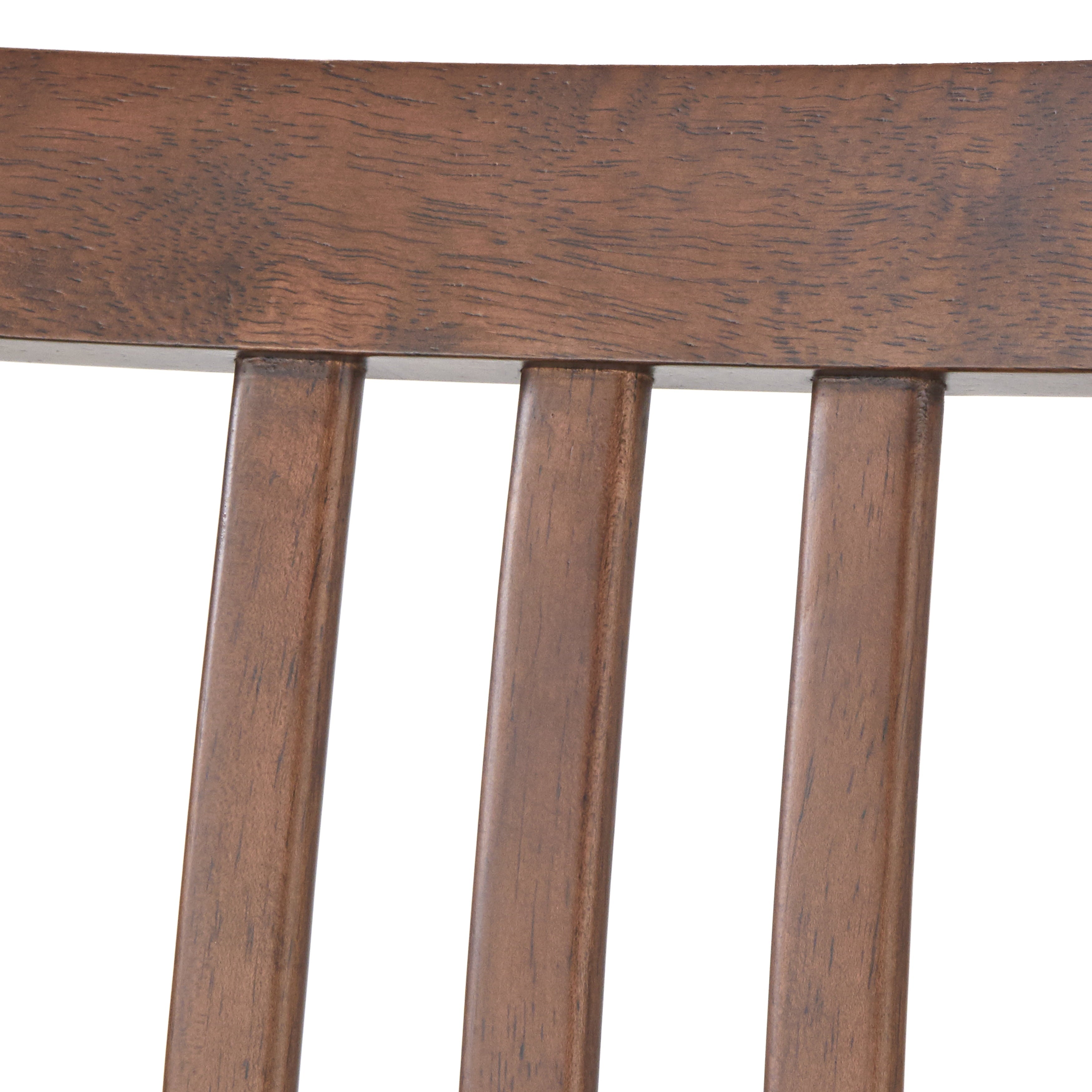 TMS Trita Round Dining Table, Walnut and Tempered Glass Top