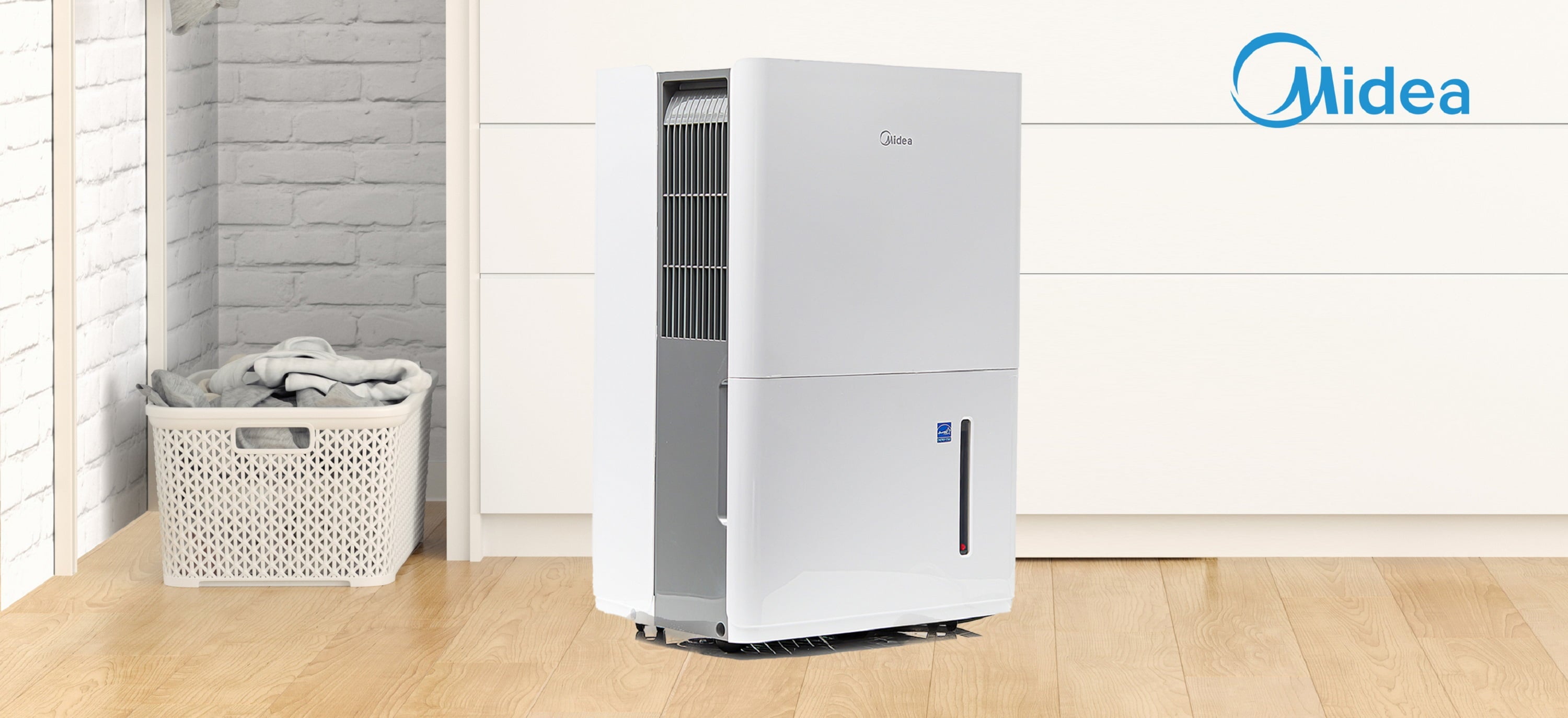 Midea 22-Pint Smart Dehumidifier - Damp Rooms, Energy Star, White, MAD22S1WWT