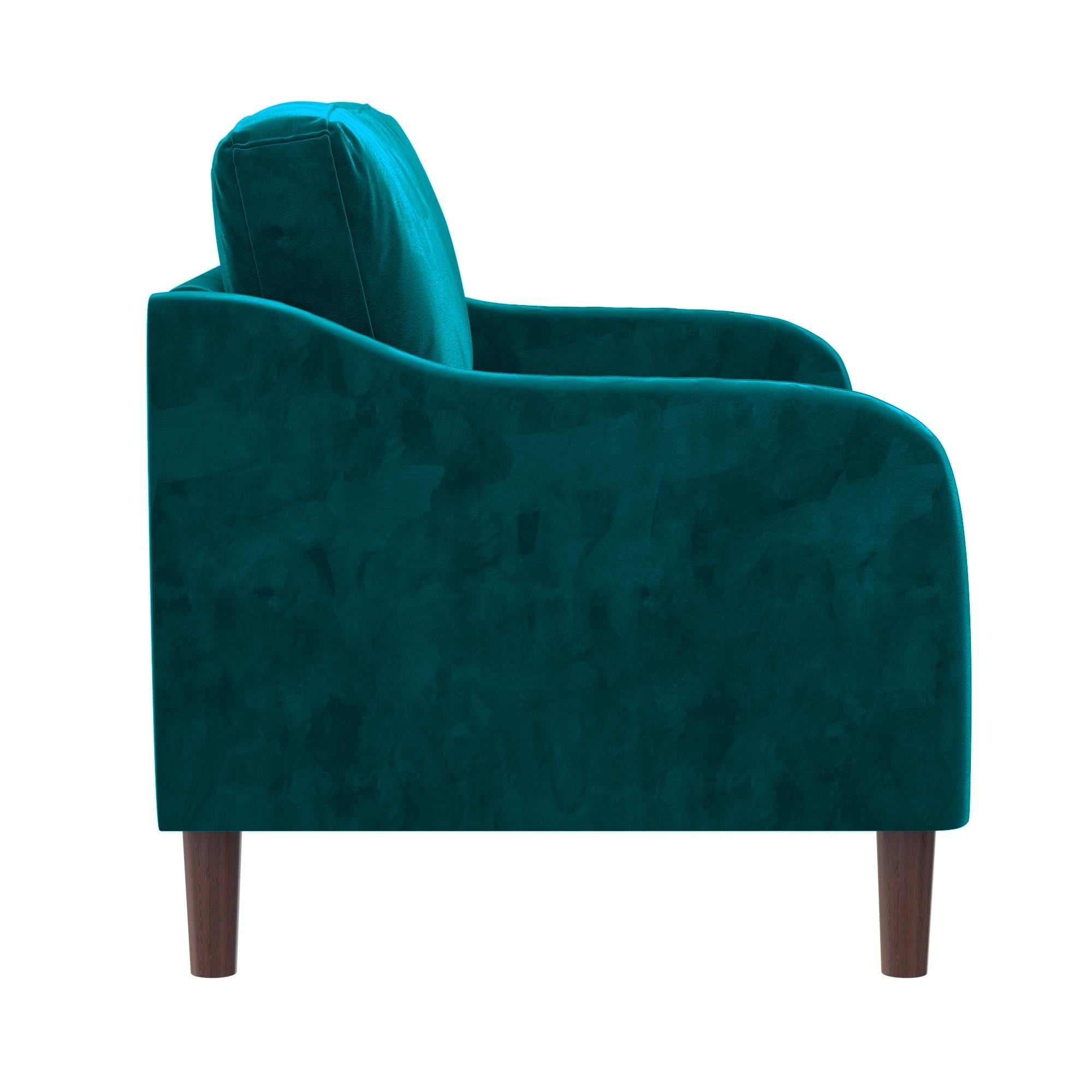 DHP Marbella 2-Seater Loveseat Sofa, Small Modern Couch, Green Velvet