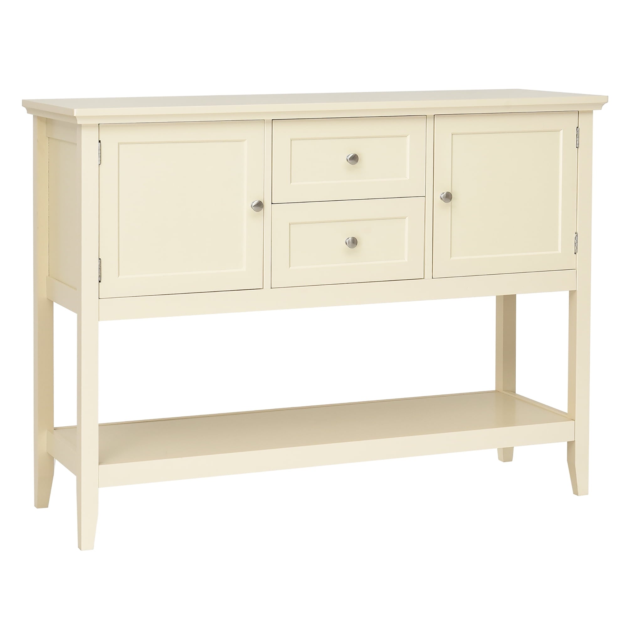 Costway Sideboard Buffet Table Wooden Console Table w/ Drawers & Cabinets Beige