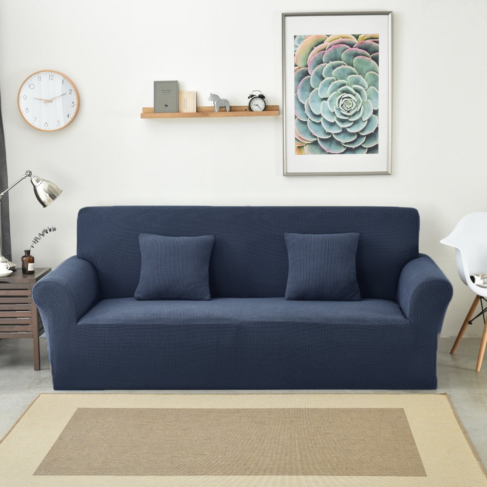 Carvapet Jacquard Stretch Sofa Slipcover Textured Spandex Non Slip Couch Cover, Sofa Size, Dark Gray