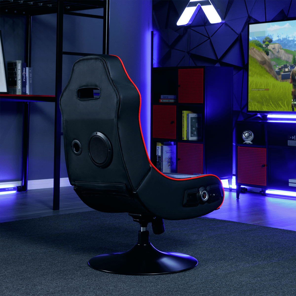 X Rocker Bolero Jr 2.1 Audio Pedestal Gaming Chair, Black PU 26.77