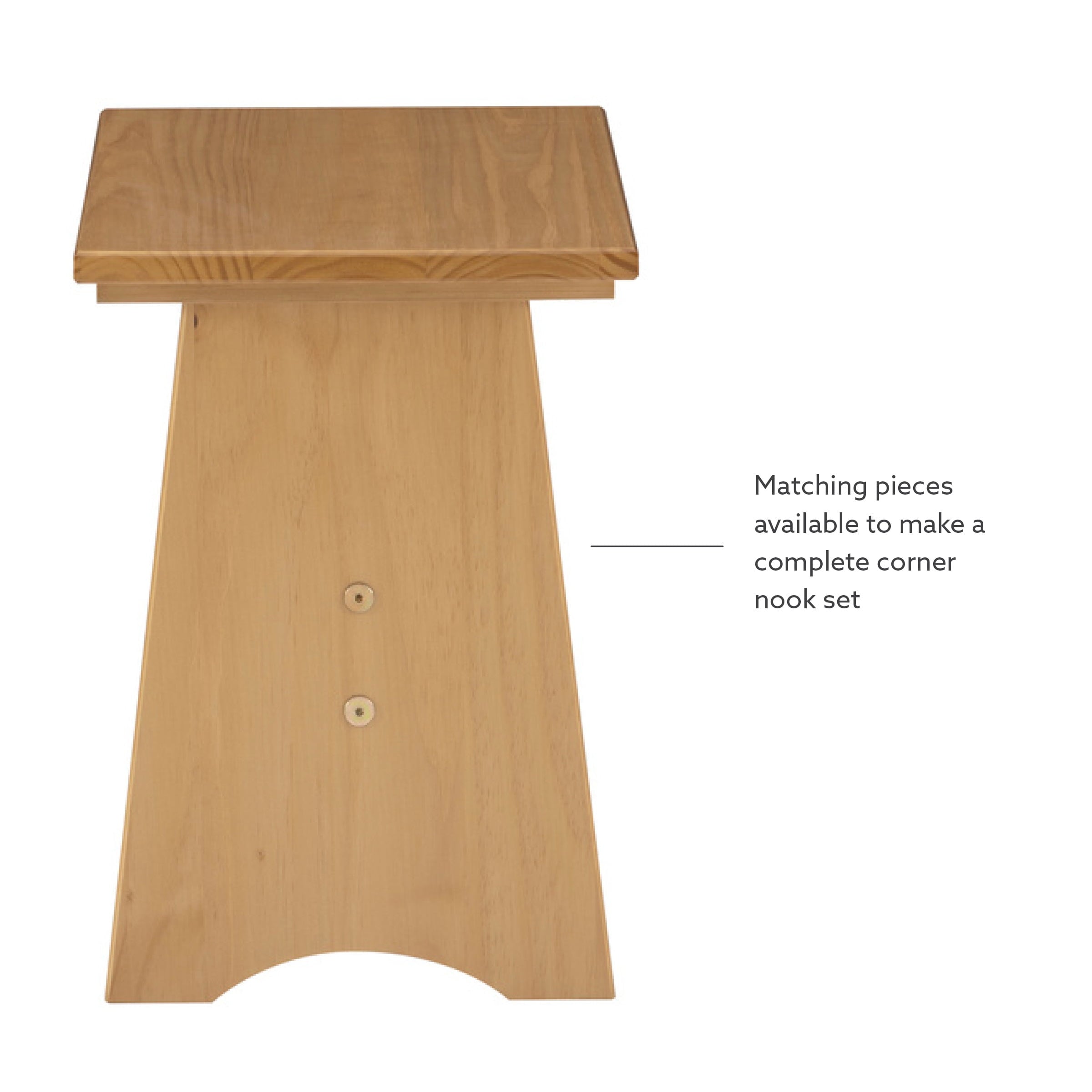 Linon Kasey Backless Dining Bench, Set of 2, Honey