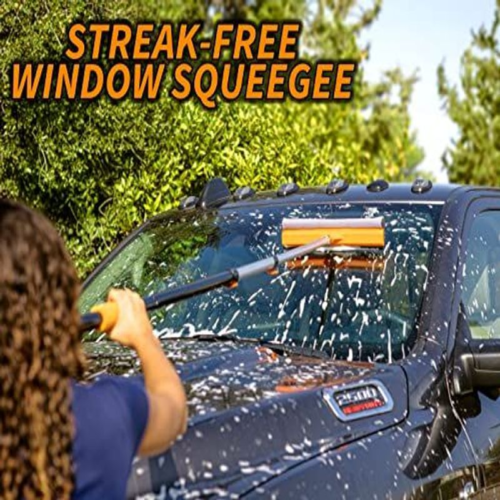 Car Wash Kit with 5-12 ft Extension Pole // Washing Brushes Set 8-piece