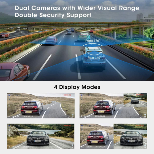 Dash Cam ,Dash Cam Front and Rear with 32G SD Card Included