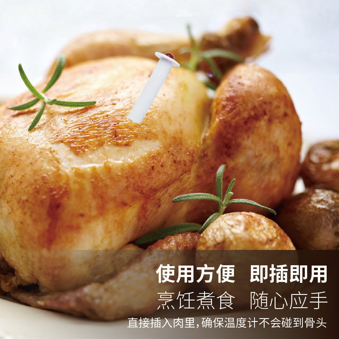 2pcs Instant Read Meat Thermometer Precise Grill Food Thermometer Pop-out Temperature Gauge