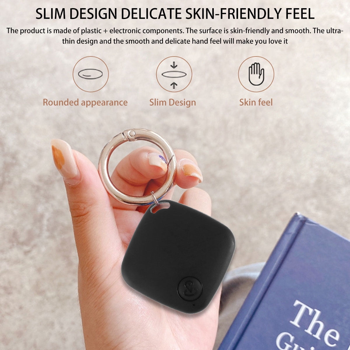 GUSTVE High Performance Bluetooth Tracker, Keys Finder and Item Locator for Keys, Bags, and More 15m/49.2ft for Kids Pet Wallet Bags iOS Android Compatible