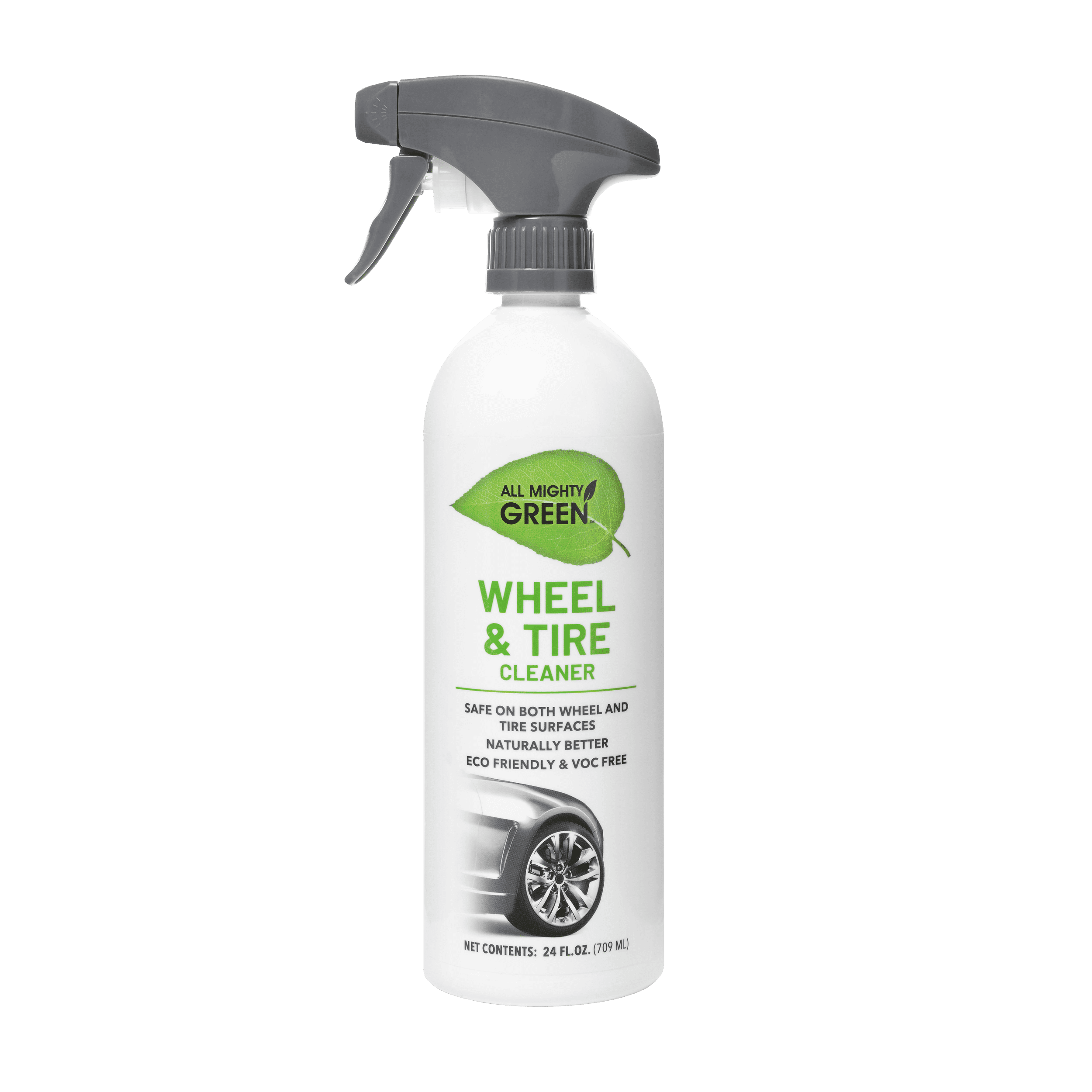 All Mighty Green Eco-Friendly 3 Piece Car Cleaning Combo Set, Interior Surface Cleaner, Tire Shine, Wheel Cleaner with UV Protection, 24 Oz (3-Pack)