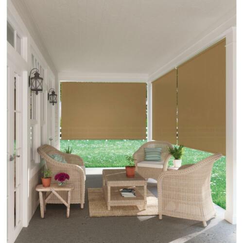 Outdoor Patio Porch Deck Roller Blind Sun Shade Roll Up Exterior 96" W x 72" L