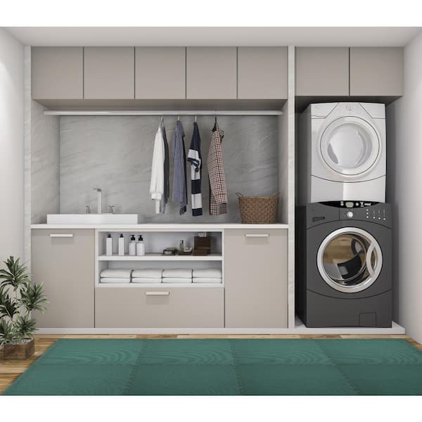 Dark Green 24 in. x 24 in. x 0.47 in. Foam Interlocking Floor Mat (6-Pack)