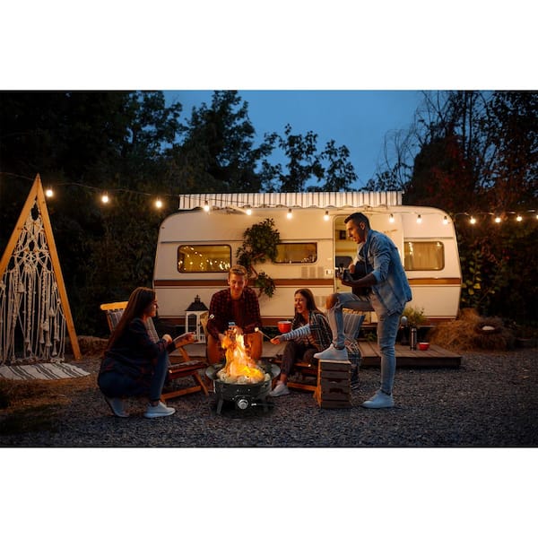 19 in. 58,000 BTU Portable Propane Outdoor Gas Fire Pit with Cover and Carry Kit