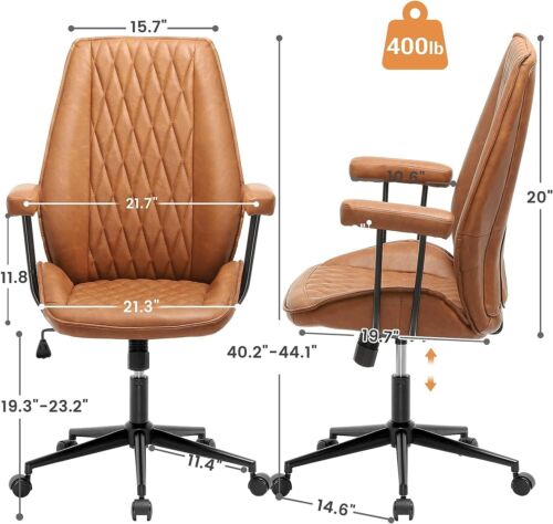 Office Chair Desk Chair Removable Armrest, Mid Century Office Chair