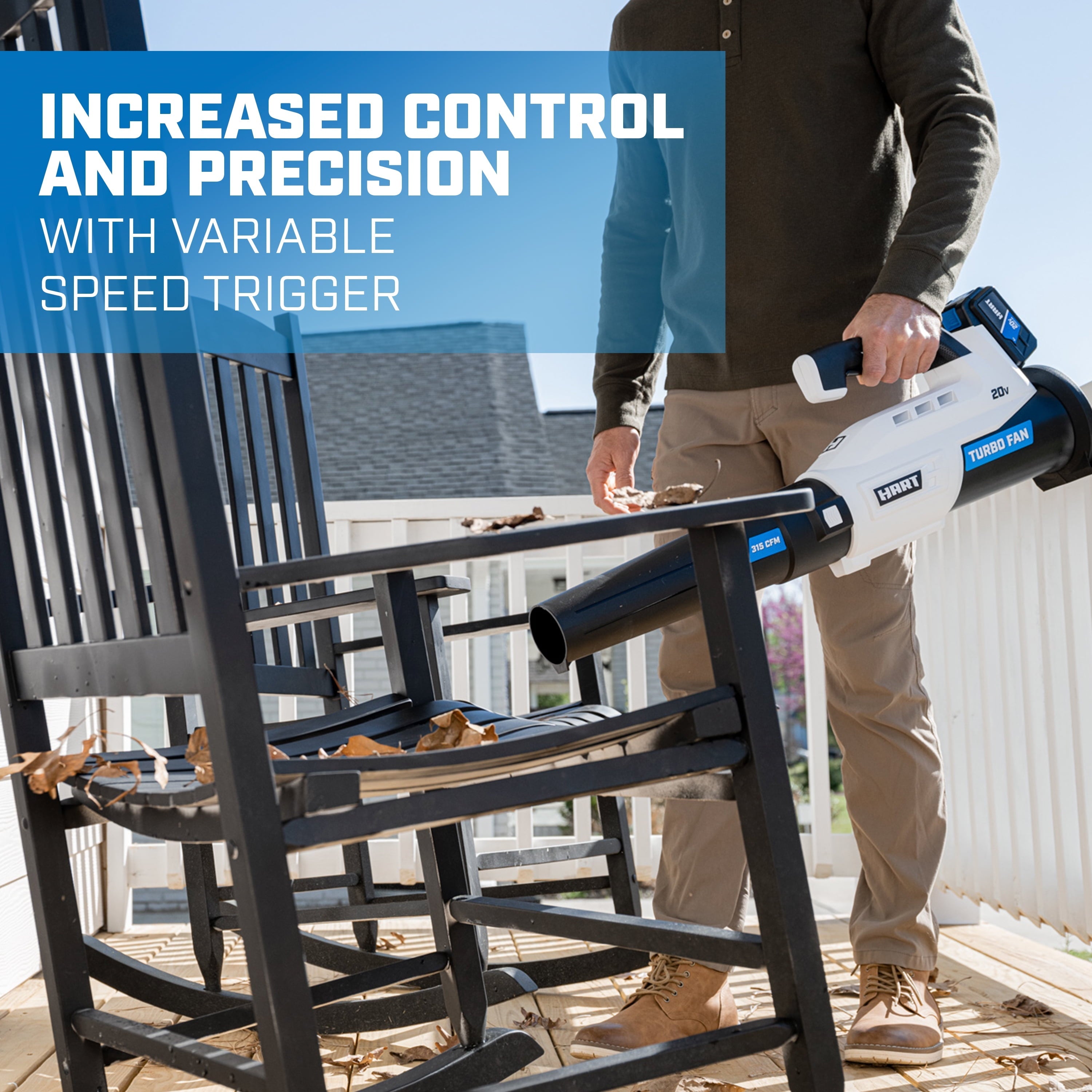 HART 20-Volt Turbo Fan Blower (1) 4.0Ah Lithium-Ion Battery