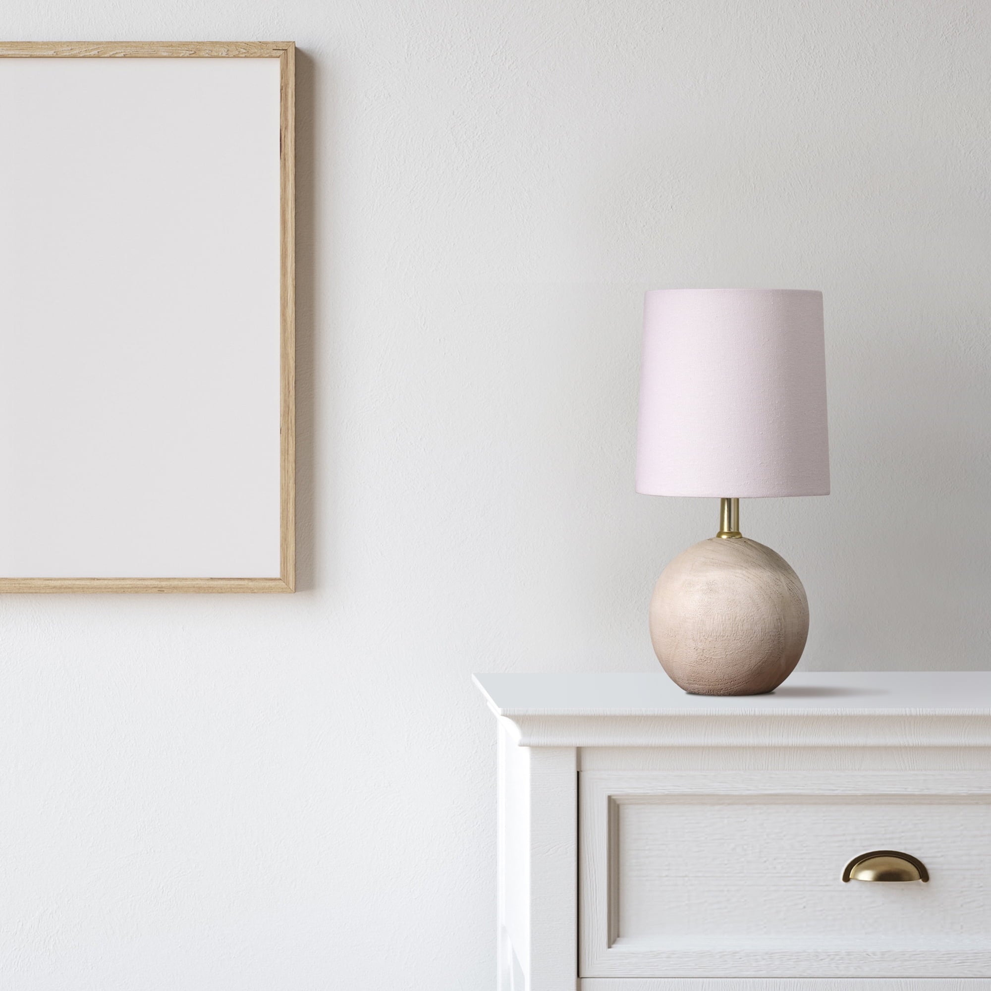 Mainstays Mini Light Wood-Textured Table Lamp, 12.75