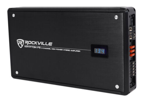 Rockville Krypton F5 3200w Peak / 800w RMS 5 Channel Car Amplifier w Volt Meter