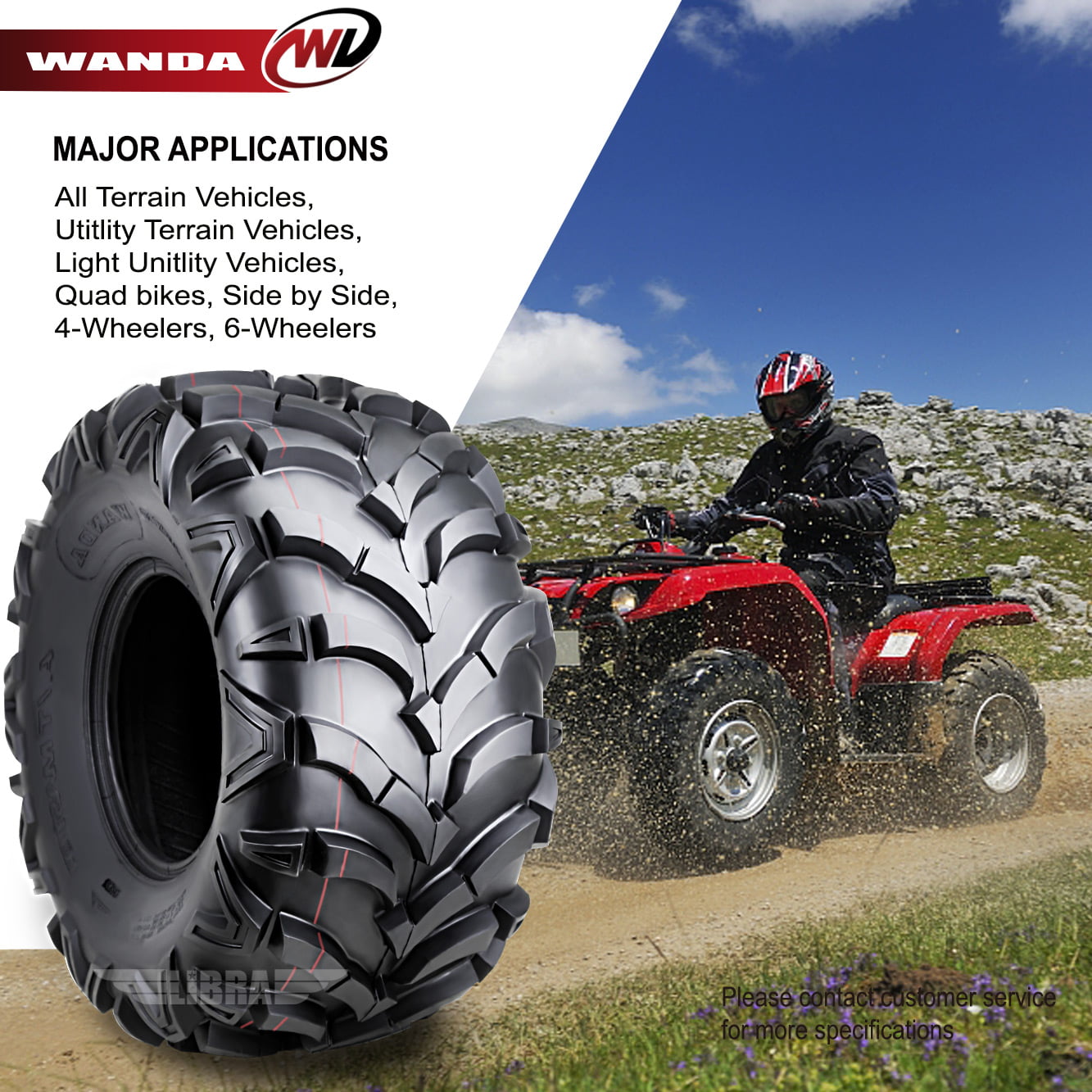 Wanda ATV/UTV Tires 25x12-10 25x12x10 /6PR P341 - 10161, Set 2
