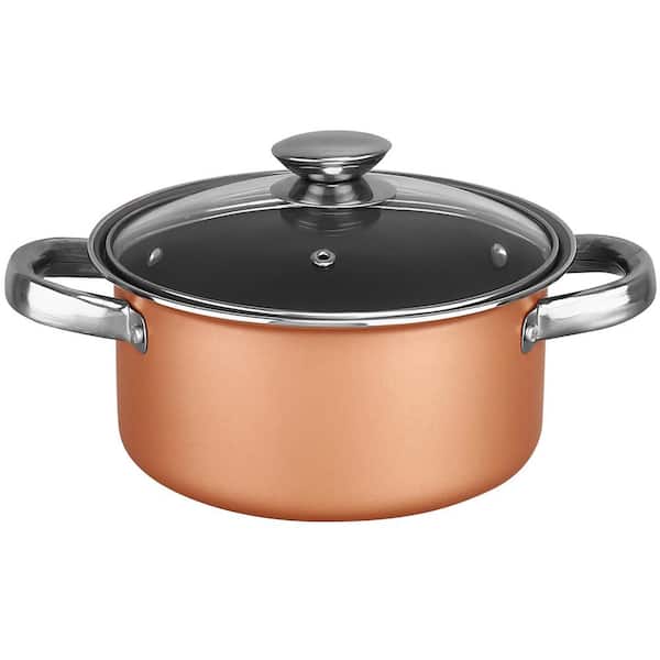 9-Piece Aluminum Non Stick Cookware Set in Copper