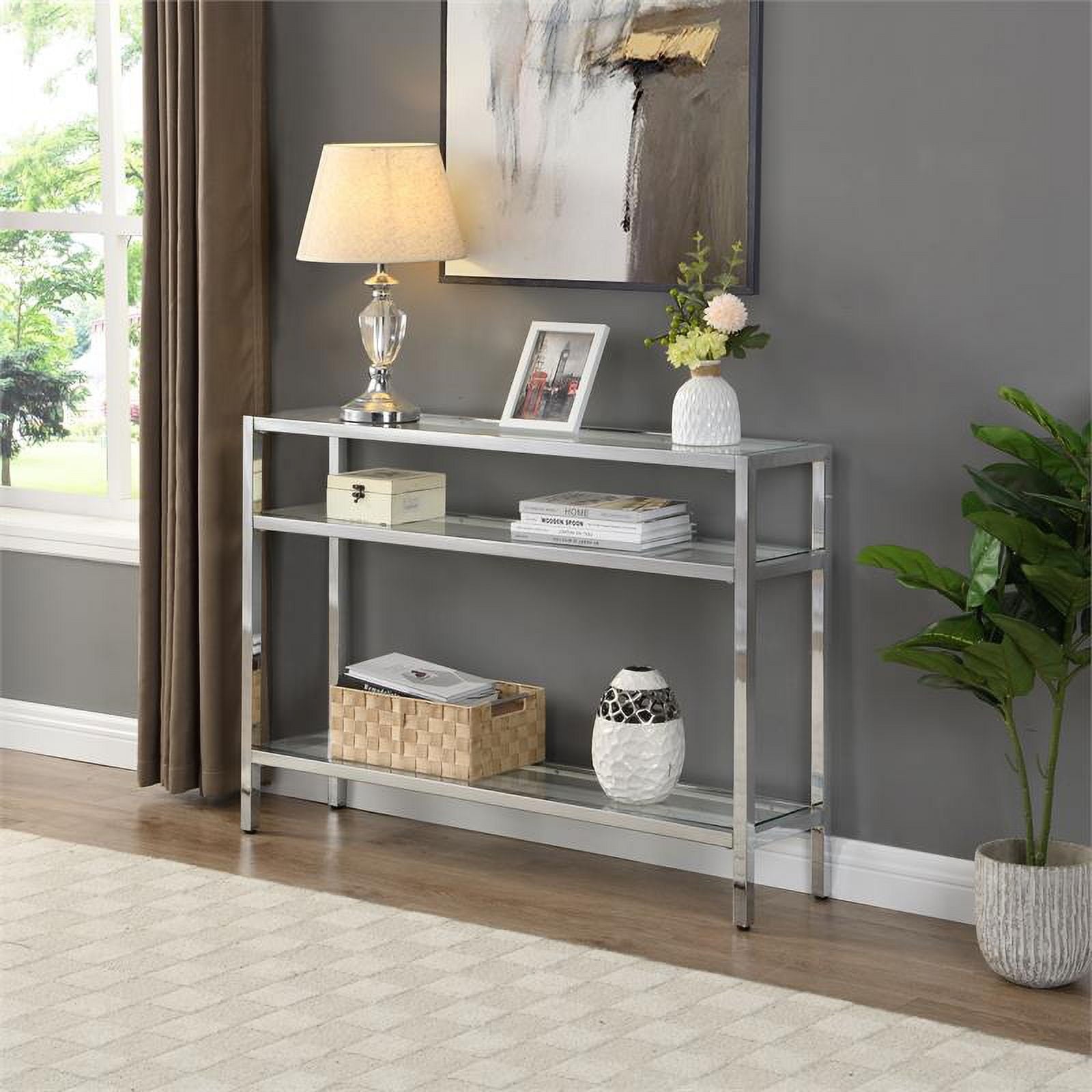 Carolina Classics Chrysalis 3 Tier Chrome Console in Chrome