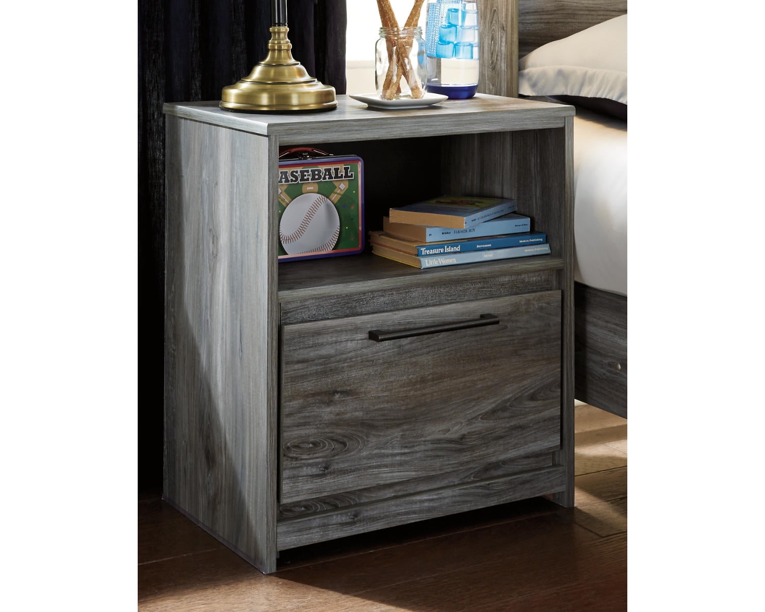 Signature Design by Ashley Casual Baystorm Nightstand  Gray