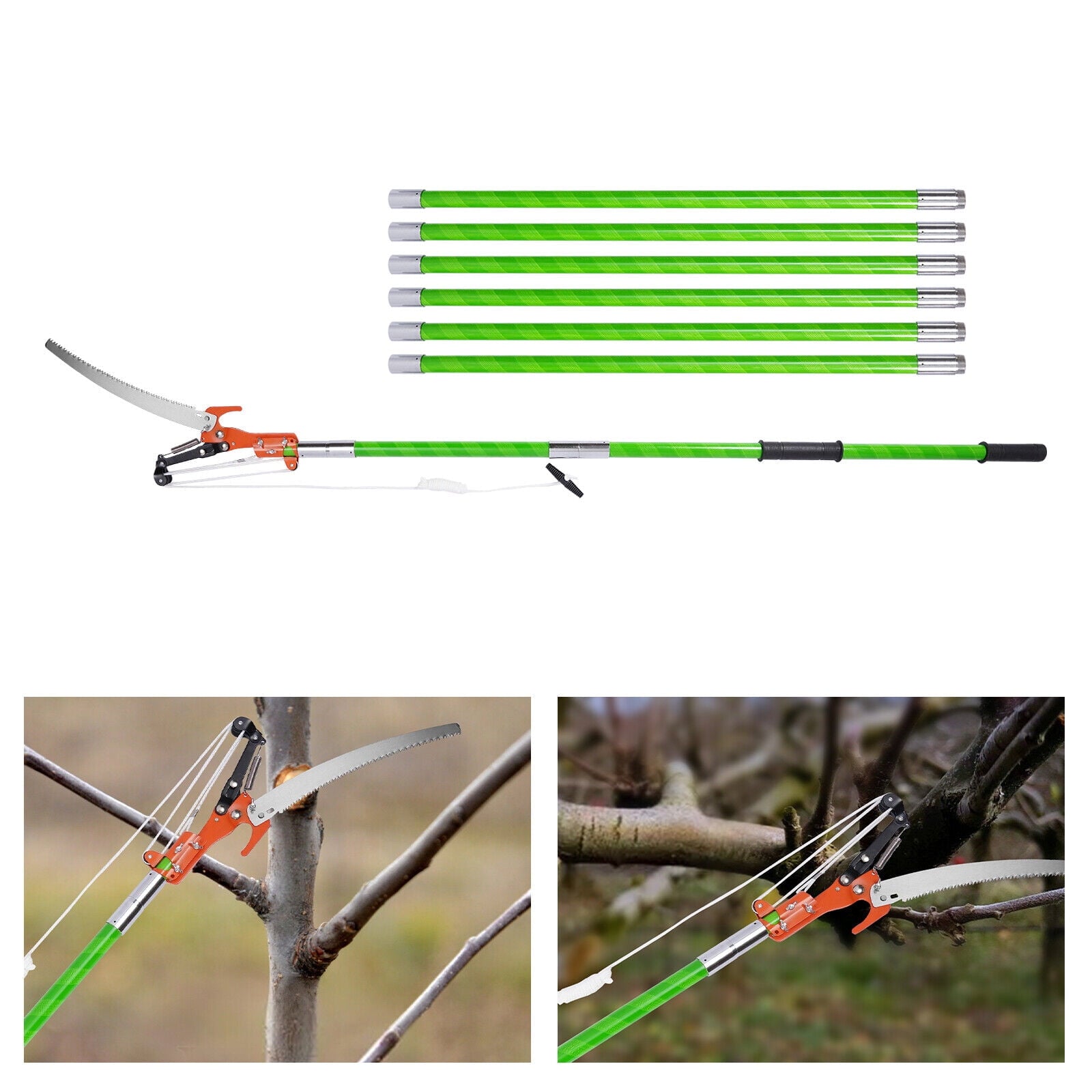 Tree Pole Pruner Tree Saw Branch Long Reach Limb Cut Tree Pole Pruner Saw 26Foot