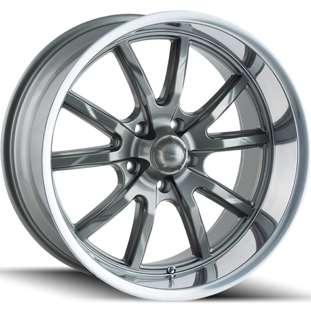 Ridler 650 18X9.5 5X127 0Et 83.82Cb Grey/Polished Lip