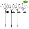 ThorFire 4pcs Solar Garden Lights 8 Head 2 Modes IP65 Waterproof Landscape Lighting Solar Powered Wind-Driven Swing Warm Light for Patio Pathway Yard Walkway