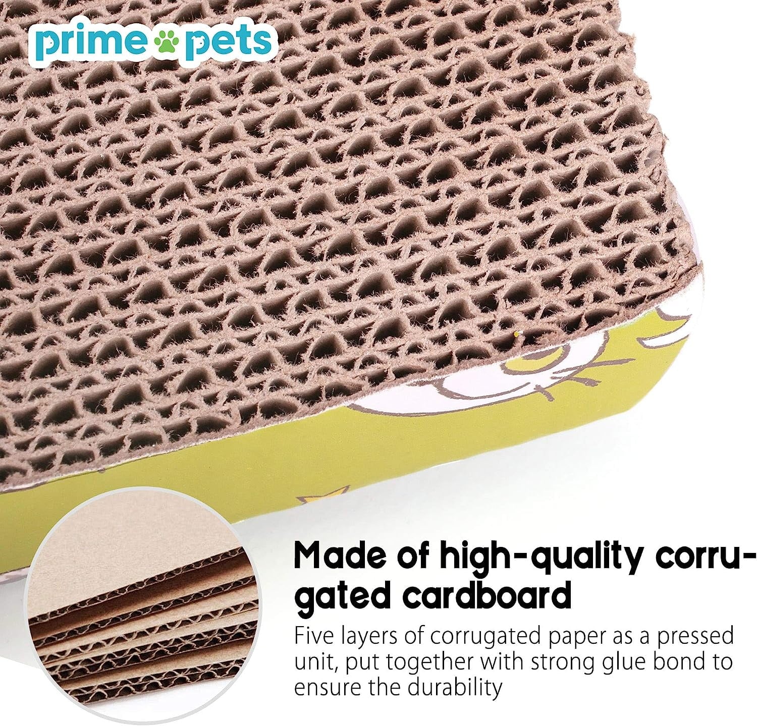 Cat Scratchers Cardboard, Large S Shape Cat Scratch Pad, Cat Scratching, Corrugated Board Reversible with Catnip for Indoor Cats