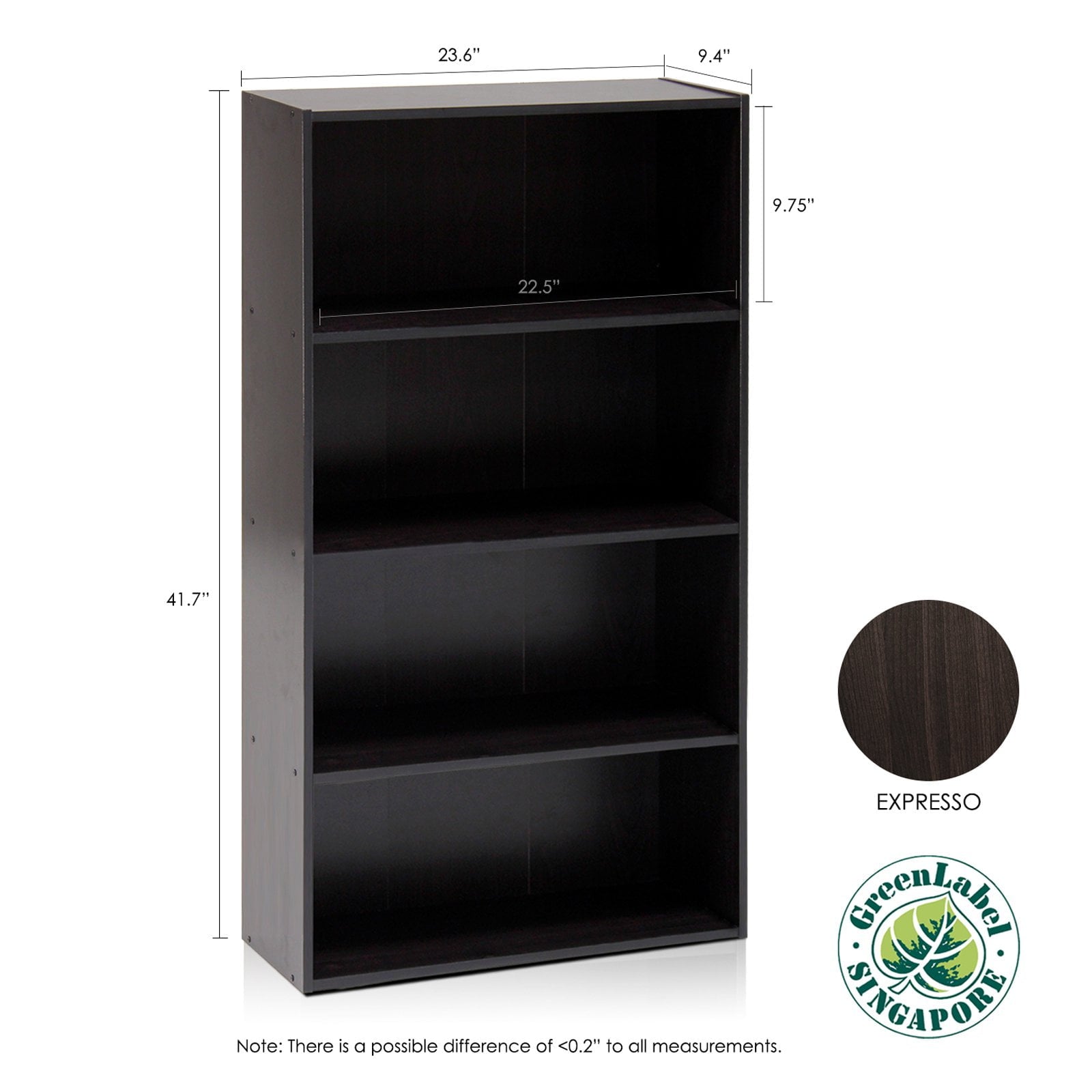 Furinno Pasir 4 Tier Bookcase