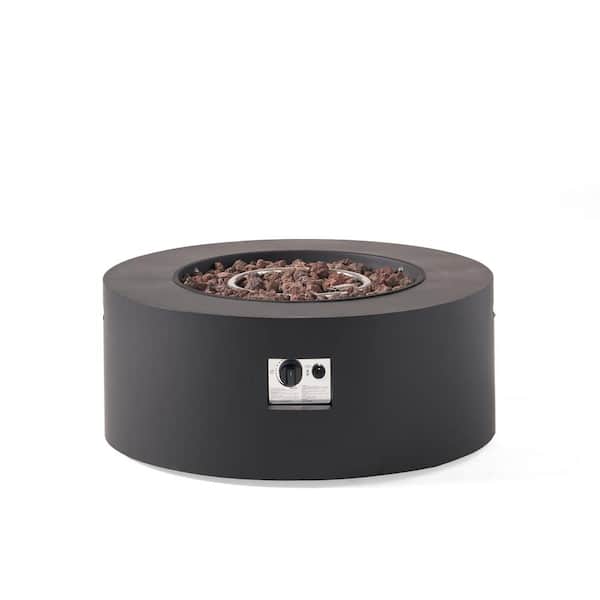 Reign Dark Gray Circular Metal Fire Pit (No Tank Holder)