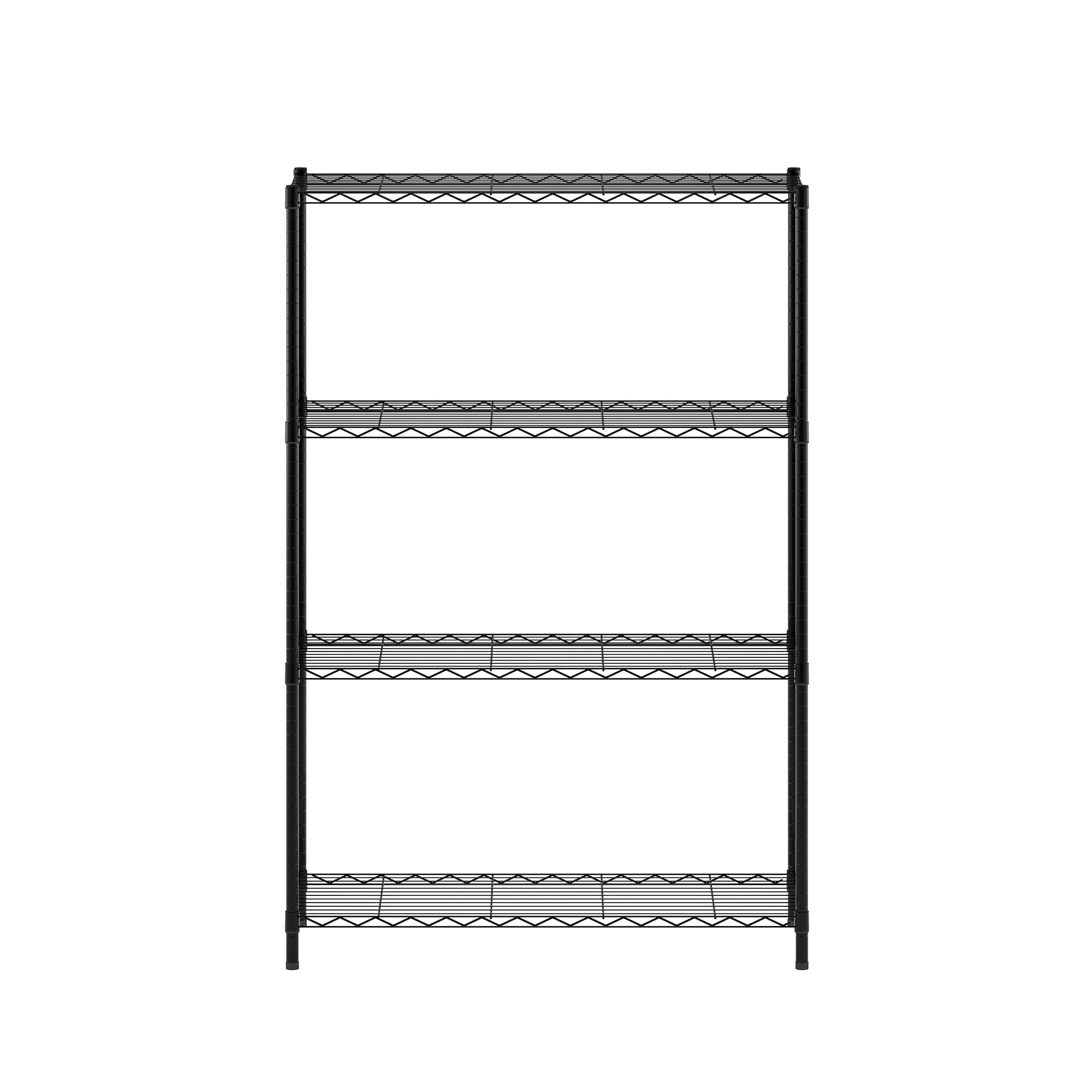 Furinno Wayar 4-Tier Metal Storage Shelf Rack, 36 x 14 x 54, Black
