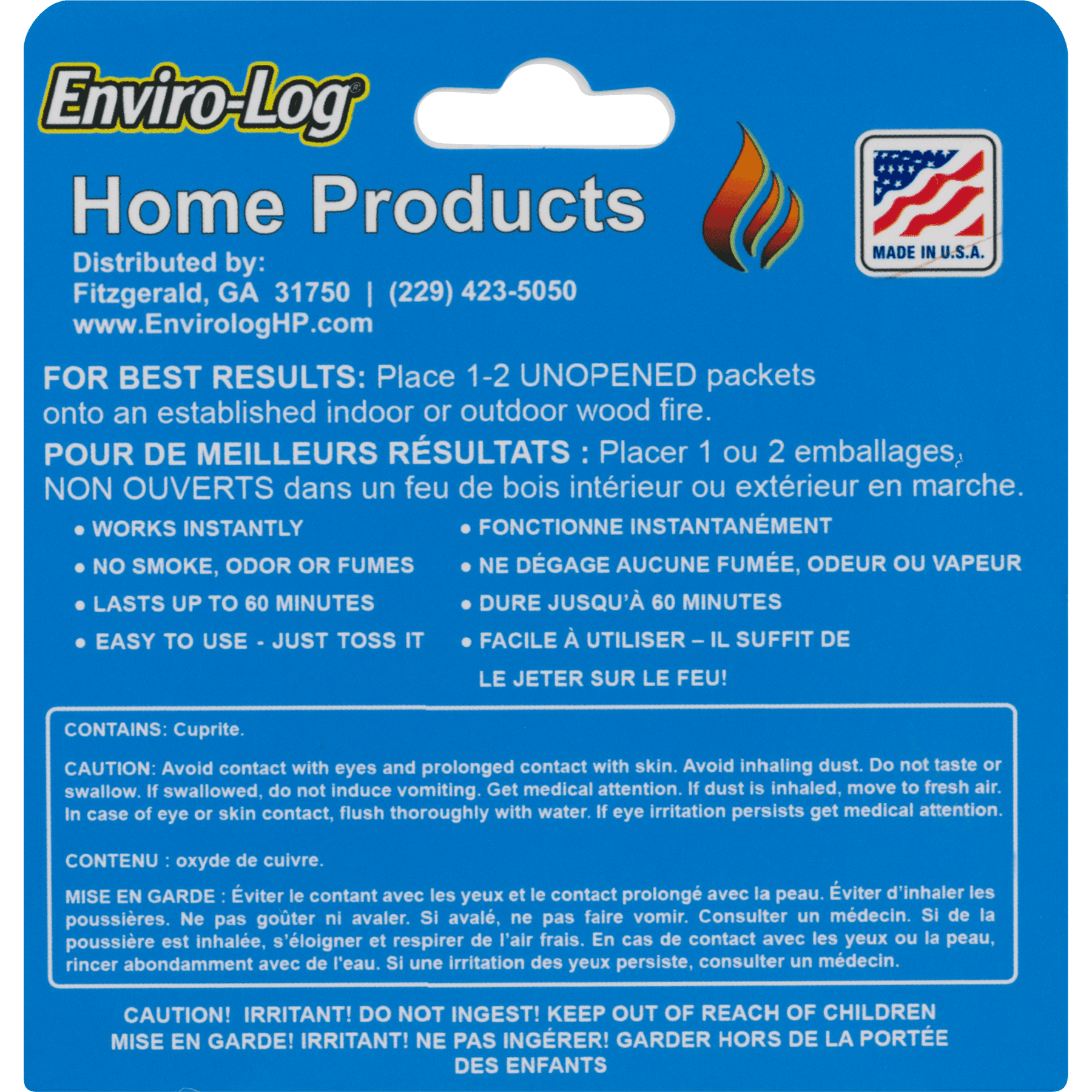 Enviro-Log Color-Flame Multi-color Wood Fire Effect Packet, 3 Count, .87
