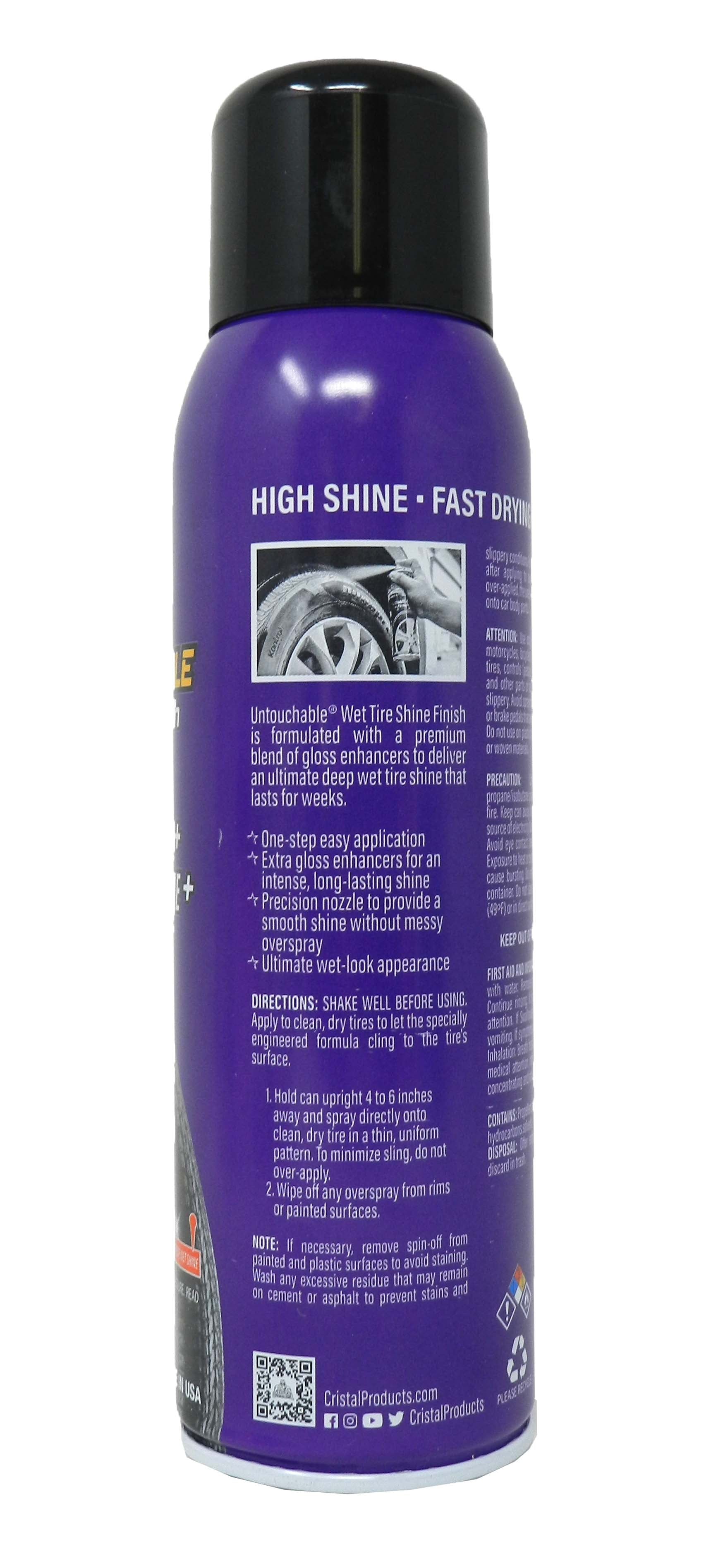 Cristal Products Untouchable Wet Tire Finish, 14 Ounce (Pack of 3)